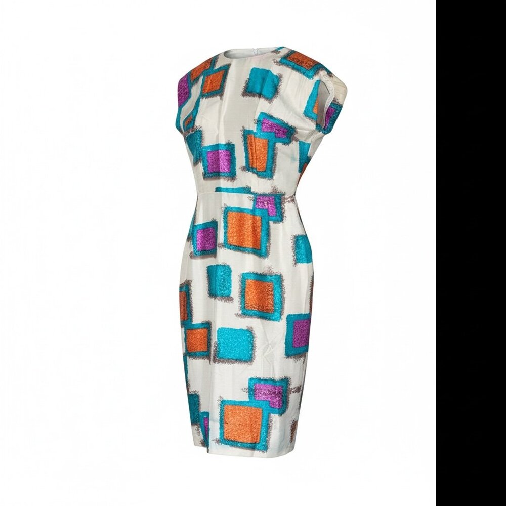 Vintage 80s Carol Ames Silk Dress